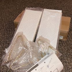 White and Gold accent wall Shelf’s