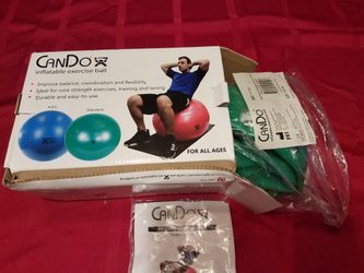 Exercise ball; NEW Can Do; Green; USE BODY OR WEIGHTS - $15