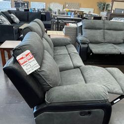 Ashley Two-Tone Reclining Sofa and Loveseat 