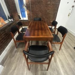 Rare Set of 6 Authentic Erik Buch Danish Modern Dining Chairs