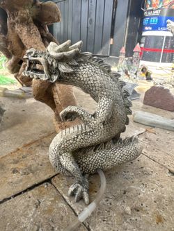 Large Dragon Aquarium Ornament - Resin Decoration