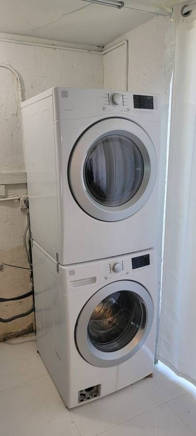 stackable Kenmore washer & dryer for sale - $1