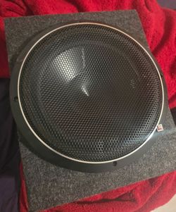 Rockford Fosgate Sub with Mesh Grille and Pioneer Amp