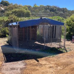 Two Chicken Coops With Ramps, Boxes, Fencing