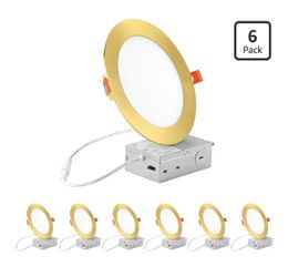 ZYC recessed Lighting 6 inch - 12W 1100LM High Brightness,5CCT 2700K/3000K/3500K/4000K/5000K Selectable,Ultra-Thin LED Recessed Ceiling Light