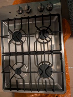 GE stainless steel gas cooktop