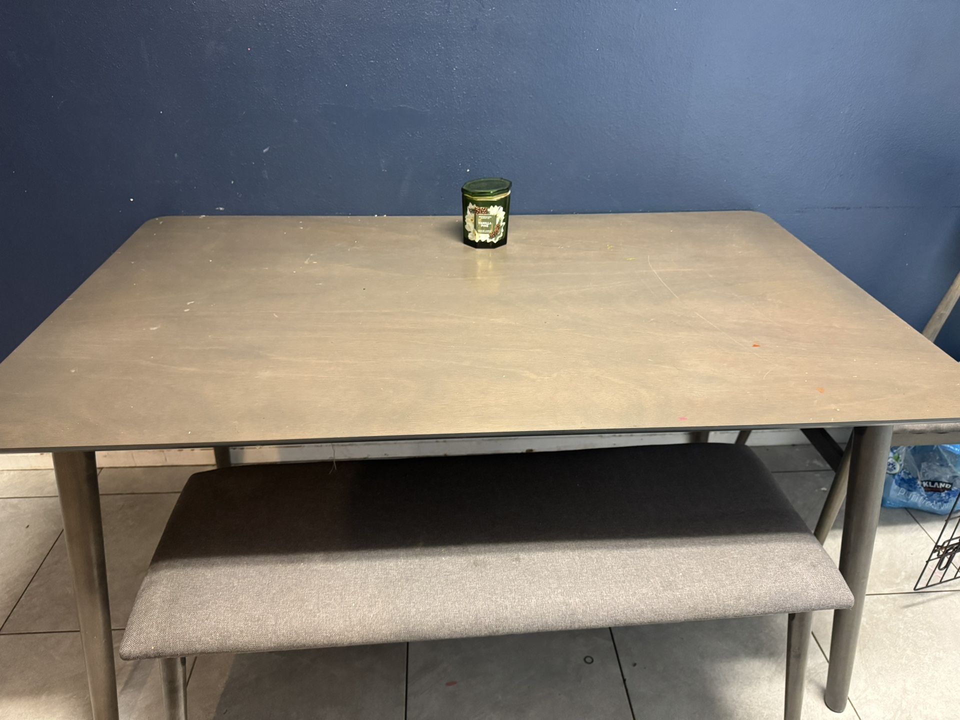 Kitchen Table, 3 Chairs, And Bench 