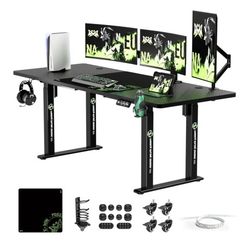 X-Win Electric Height Adjustable Standing Desk, 71" x 29.5" Inch 4-Leg Ergonomic Sit to Stand Desk for Home Office, Powerful Dual Motor Work Desk, Car