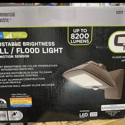 Arch Wall Flood Light with Motion Bronze