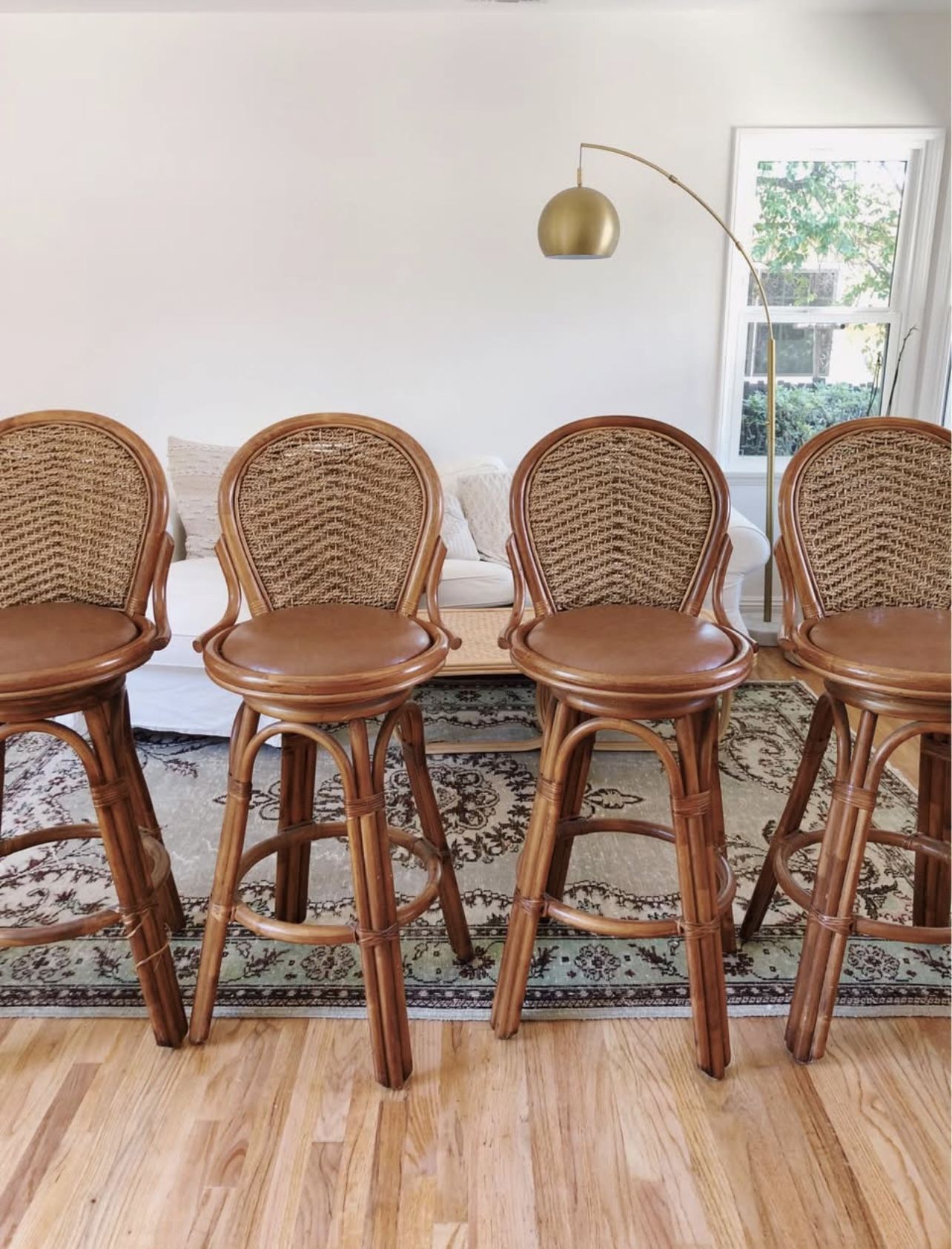 Vintage Rattan Bar Stools
