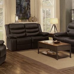 Sofa Loveseat Chair. Black 