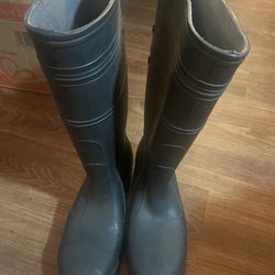 Stansport Black Knee High Rain boots Size 9