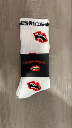 WHITE & RED CHROME SOCKS
