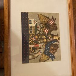 Charles Wysocki framed 10x8 “American Eagle”
