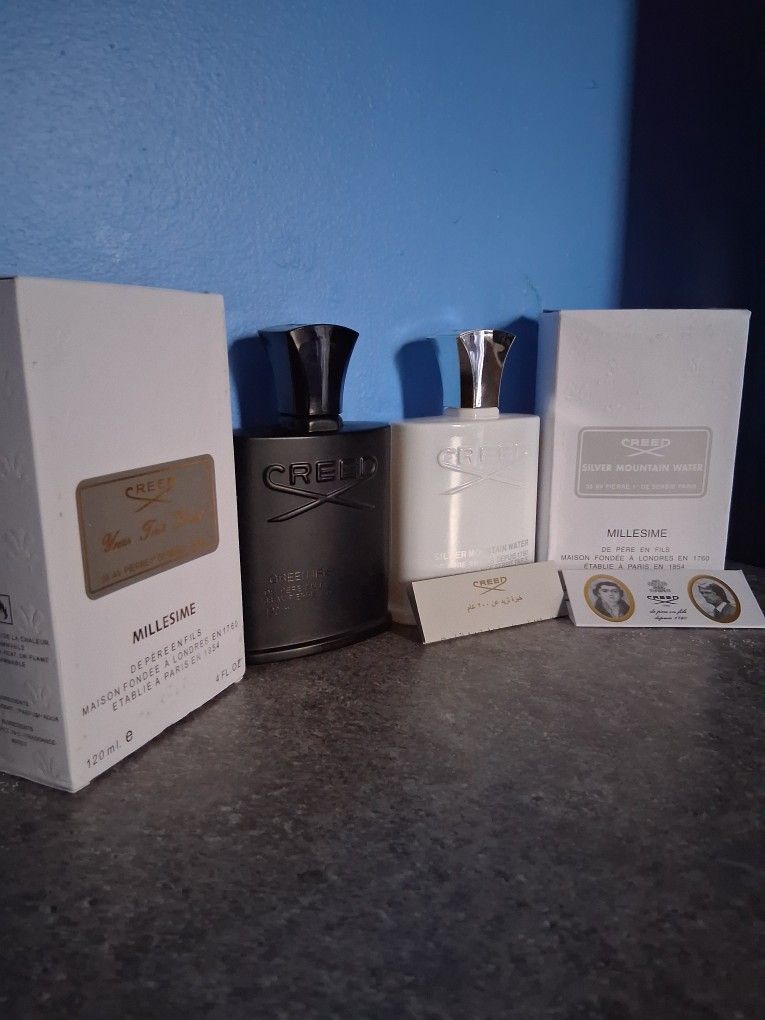 π Creed Green Irish Tweed 4oz + ποΈ Creed Silver Mountain Water 4oz