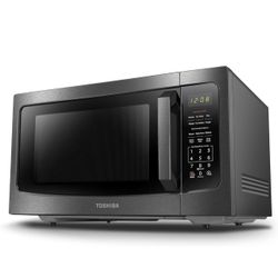 TOSHIBA ML-EM45P(BS) Countertop Microwave Oven with Smart Sensor and 13.6" Removable Position Memory