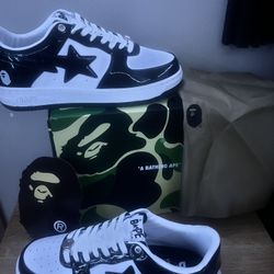 Bape Sta Patent Leather Black/White (high quality alternative)