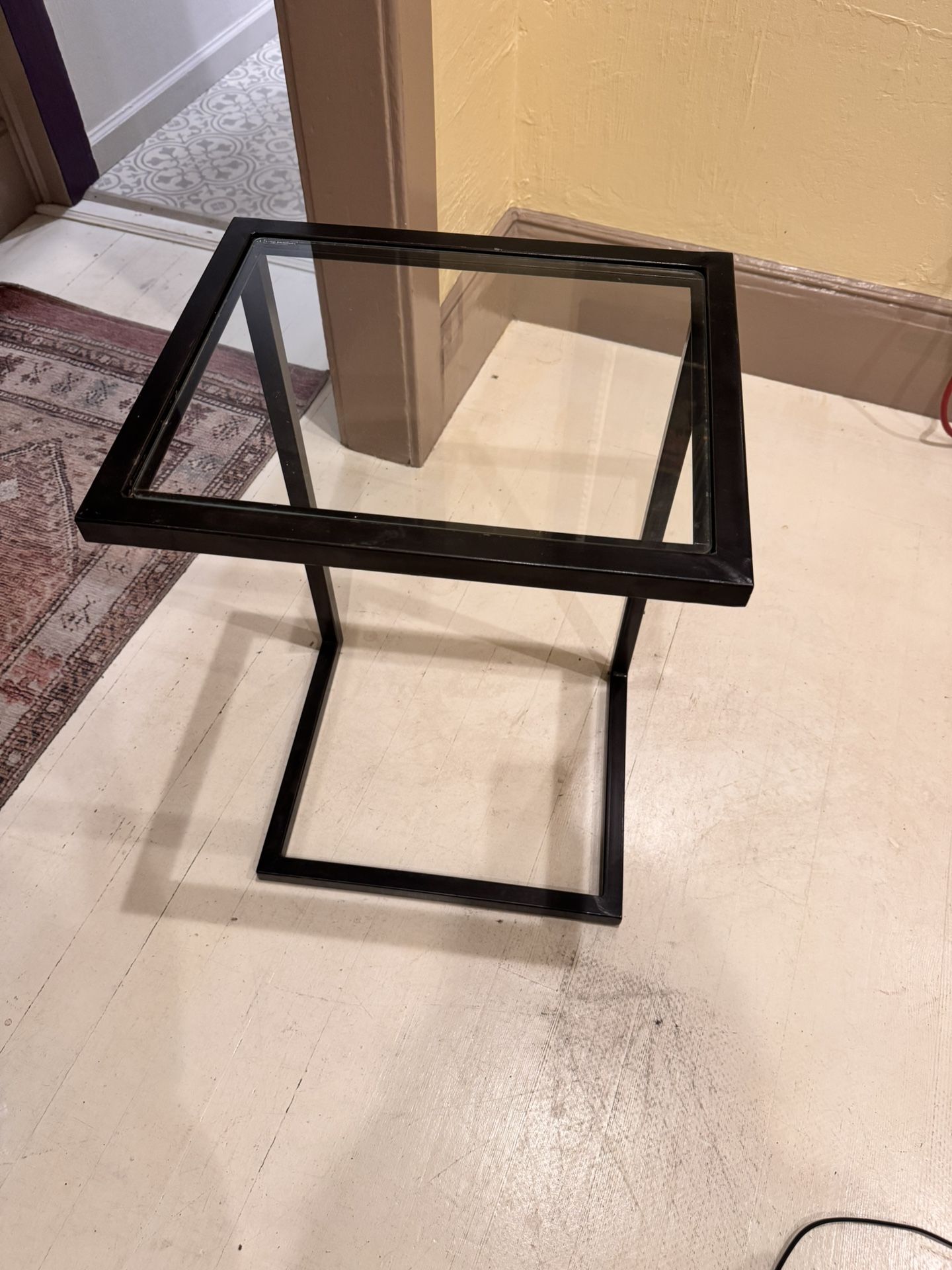Glass Top Side Table