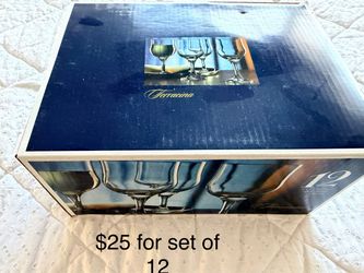 Terracina Wine Glasses Set of 12 $20
