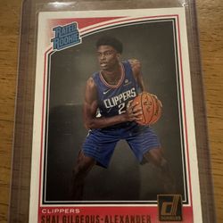 2018-19 Donruss #162 Shai Gilgeous-Alexander Rookie Card RC MVP