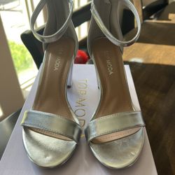 Silver High Heels 