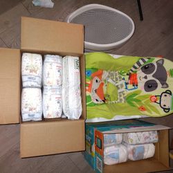 Baby Diapers And Other Items Bundle 