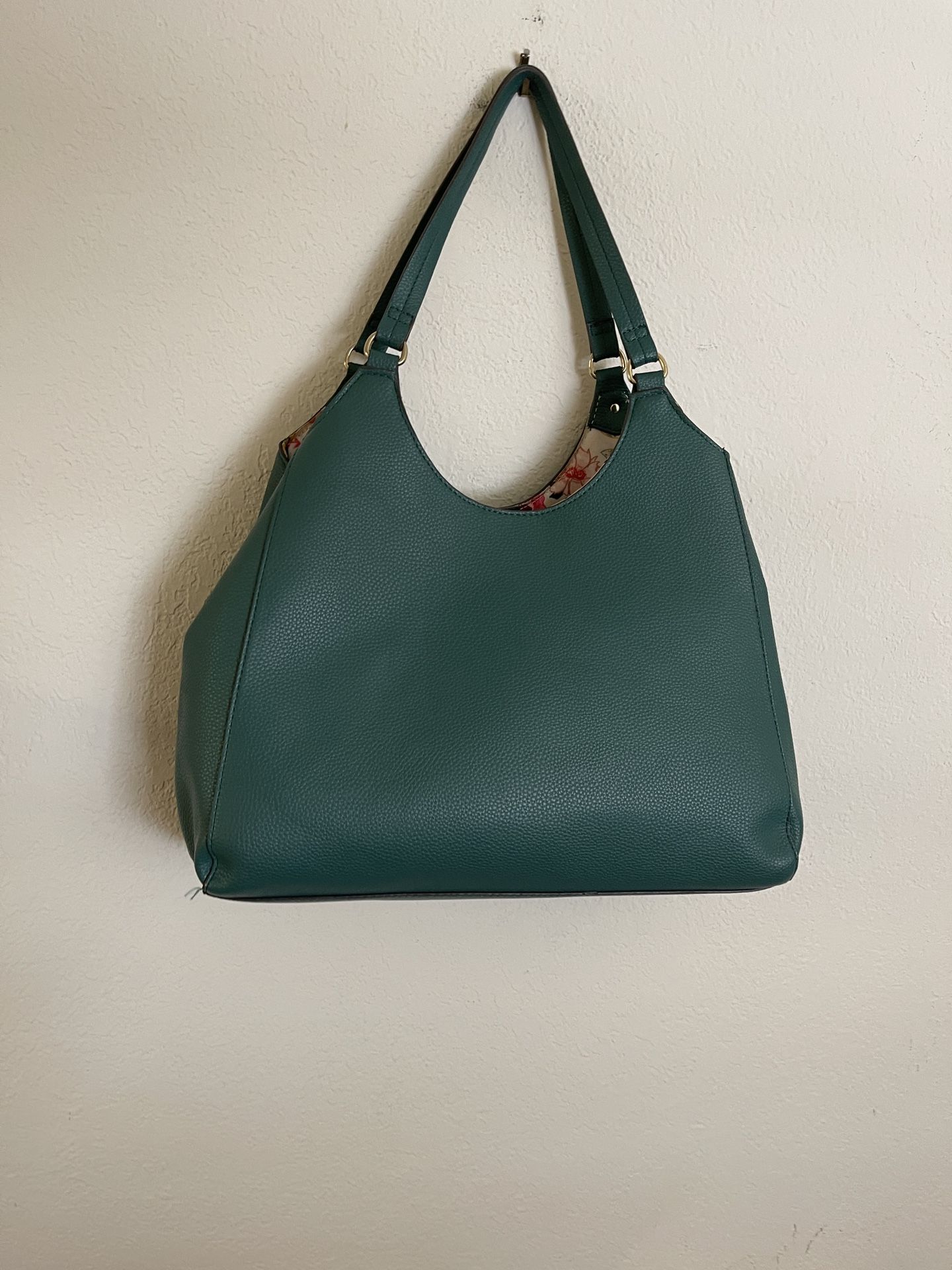 Large vegan leather quality handbag - turquoise by Nanette Lepore 