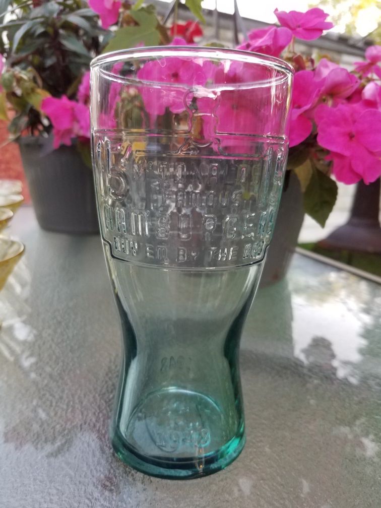 McDonalds 15 Cent Hamburger Collector Glass