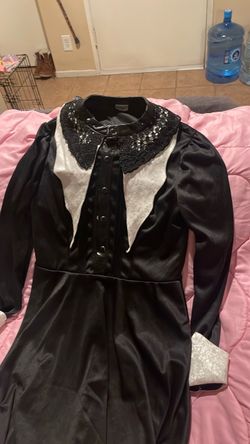 Spirit Halloween medium Black Dress with White Lace