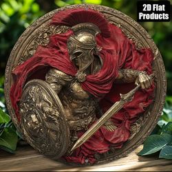 Spartan Valor Round Metal Plaque