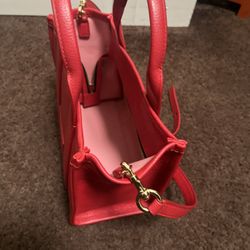 Leather Red Tote