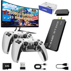 new 2026 Upgraded Retro Gaming Console Stick, Classic Video Games Stick with 4K HDMI, Built-in 23 Emulators, 20000+ Games - Plug & Play TV Video Gamin