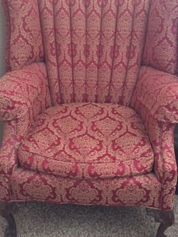 Antique Wing Tipped Chair
