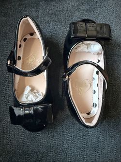 Girls Vegan Leather Mary Jane Shoe with Bows
