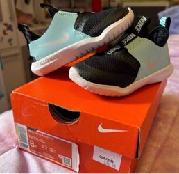 “KIDS” US Size 8C, NIKE Flex Runner, Black / Pure Platinum Noir/Glacier