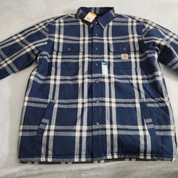 Carharrt Relaxed Fit Flannel Sherpa-Lined Shirt Jacket 