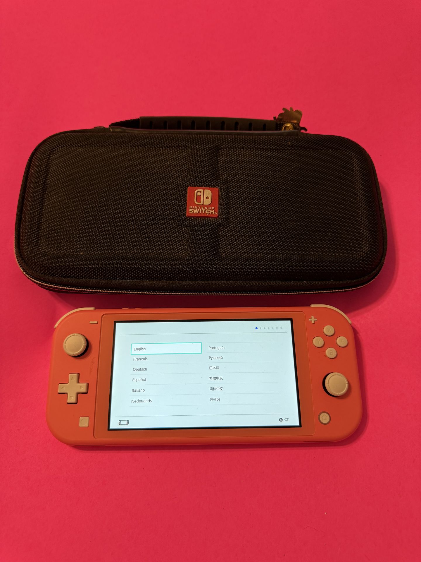 Nintendo Switch Lite System Corral / Pink with case