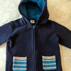 Hanna Anderson Toddler Zipper Fleece Coat Size 90