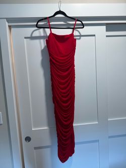 Red midi length dress - size medium