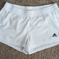 Adidas Pacer 3-Stripes Woven AeroReady White Shorts