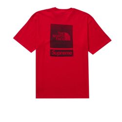 Supreme North Face Tee Red Size Large