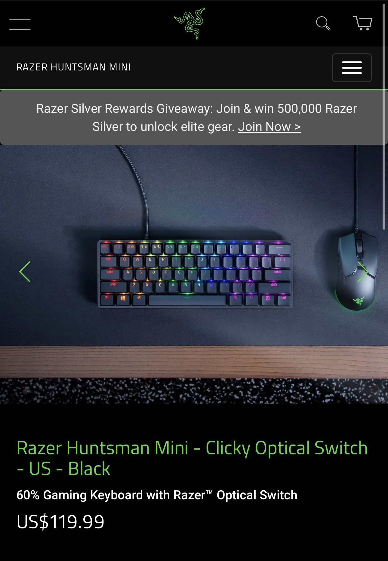 Razer Huntsman Mini 60%