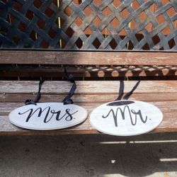 Mr. Mrs. Wedding Chair Decoration