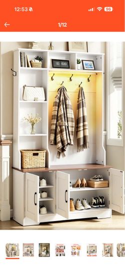 Hall Tree, Shoe Coat Storage