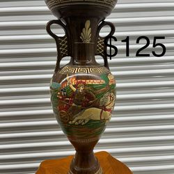 Vintage Large Grecian Vase 33 In Tall