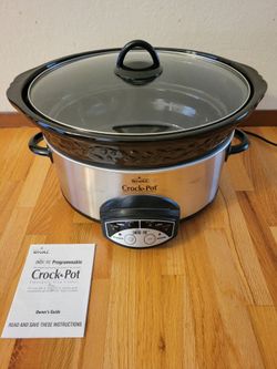 CROCK POT 5 QT Stoneware Slow Cooker- Rival Brand - Works Perfectly!