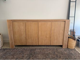 Crate & Barrel: Terra 72" Natural White Oak Solid Wood Credenza