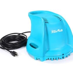 300W 1/3HP Pool Cover Pump Automatic Swimming Pool Cover Submersible Pump Motor Pump, blue
