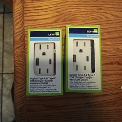 15 Amp Decora Type A and C USB Charger Tamper-Resistant Outlet,
