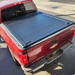 SyneticUSA 2007-2024 Chevy Silverado/GMC Sierra  Hard Aluminum Retractable Tonneau Cover Off-Road Pro Version For 5.8ft Short Bed